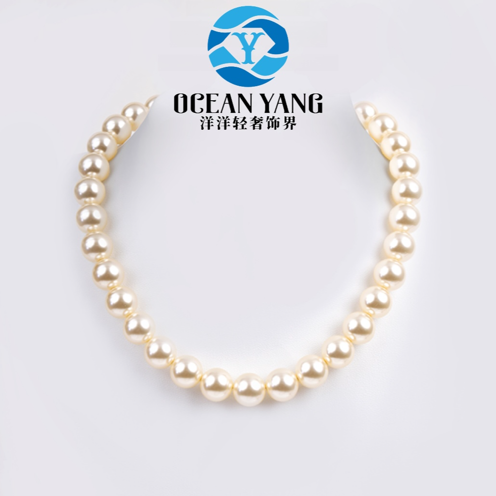 S925 Sterling Silver 12mm Full Strand Dried Rose Color Necklace