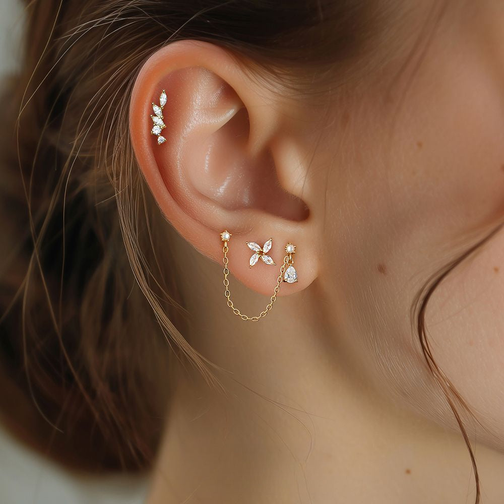 S925 Sterling Silver French Personalized Earrings for Women