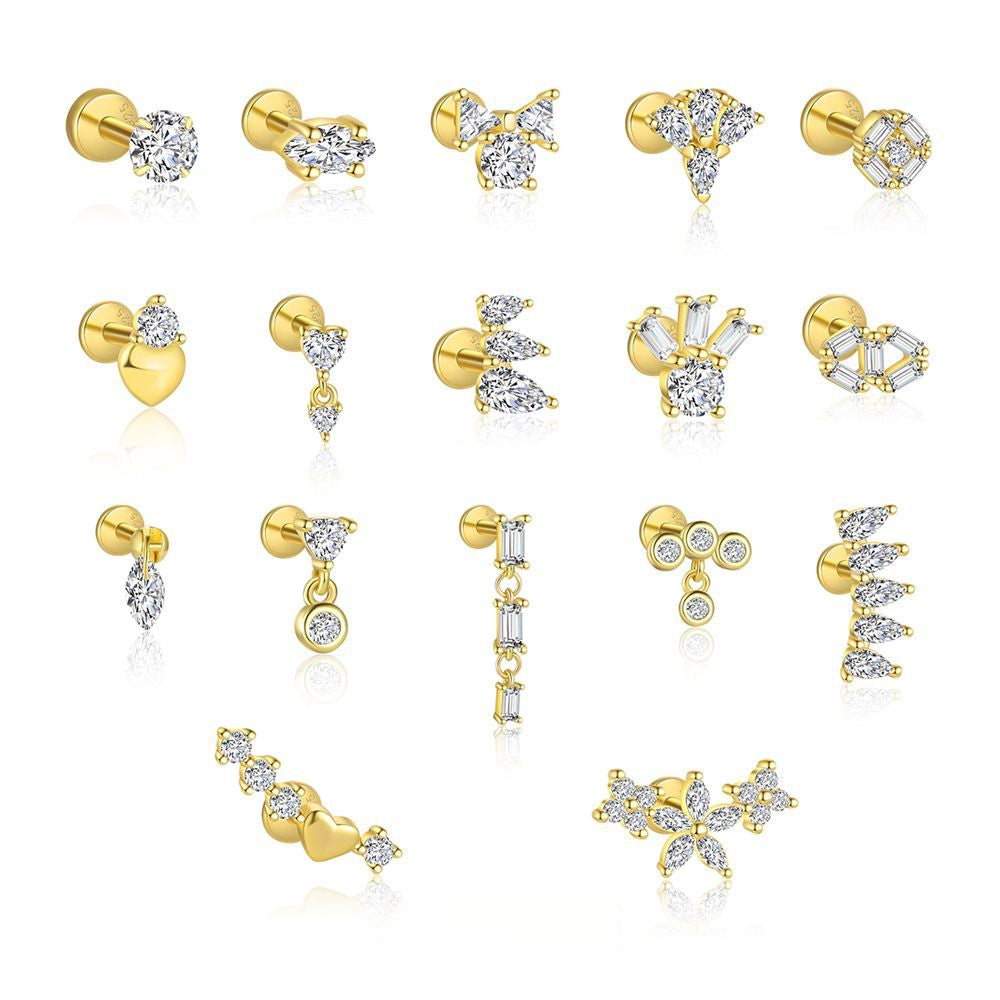S925 Sterling Silver Zirconia Earrings for Women