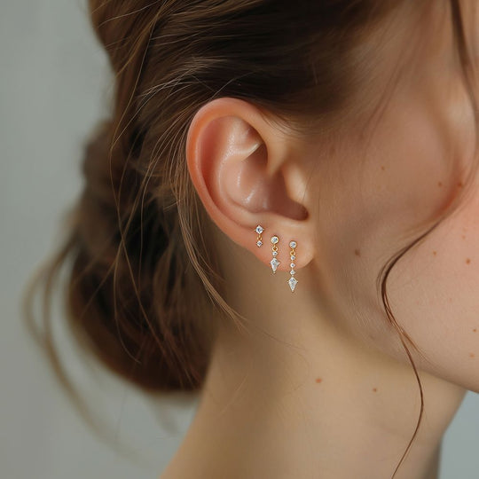 S925 Sterling Silver Four-leaf Clover Earrings for Women