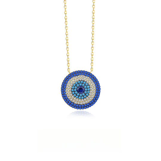 S925 Sterling Silver Devil's Eye Zirconia Necklace for Women
