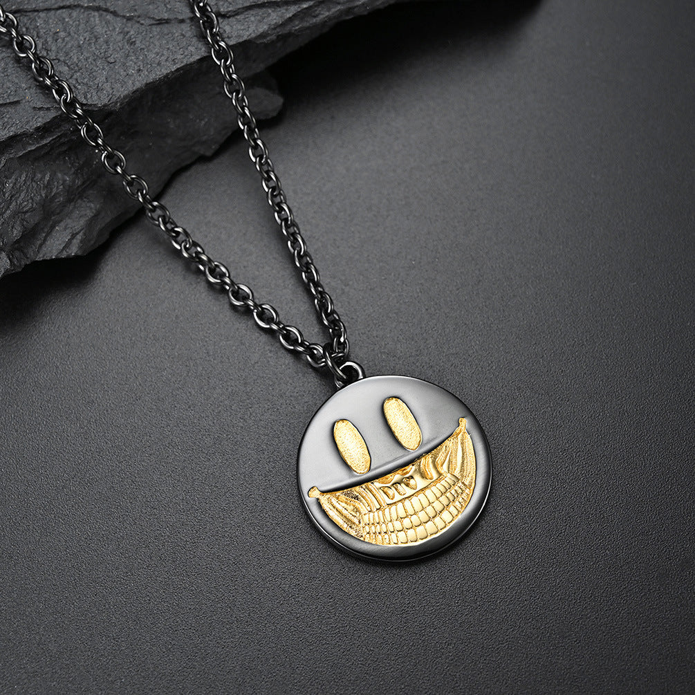 Dark Pop-style Skull Smiley Face Streetwear Necklace Gothic jewelry