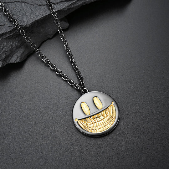 Dark Pop-style Skull Smiley Face Streetwear Necklace Gothic jewelry