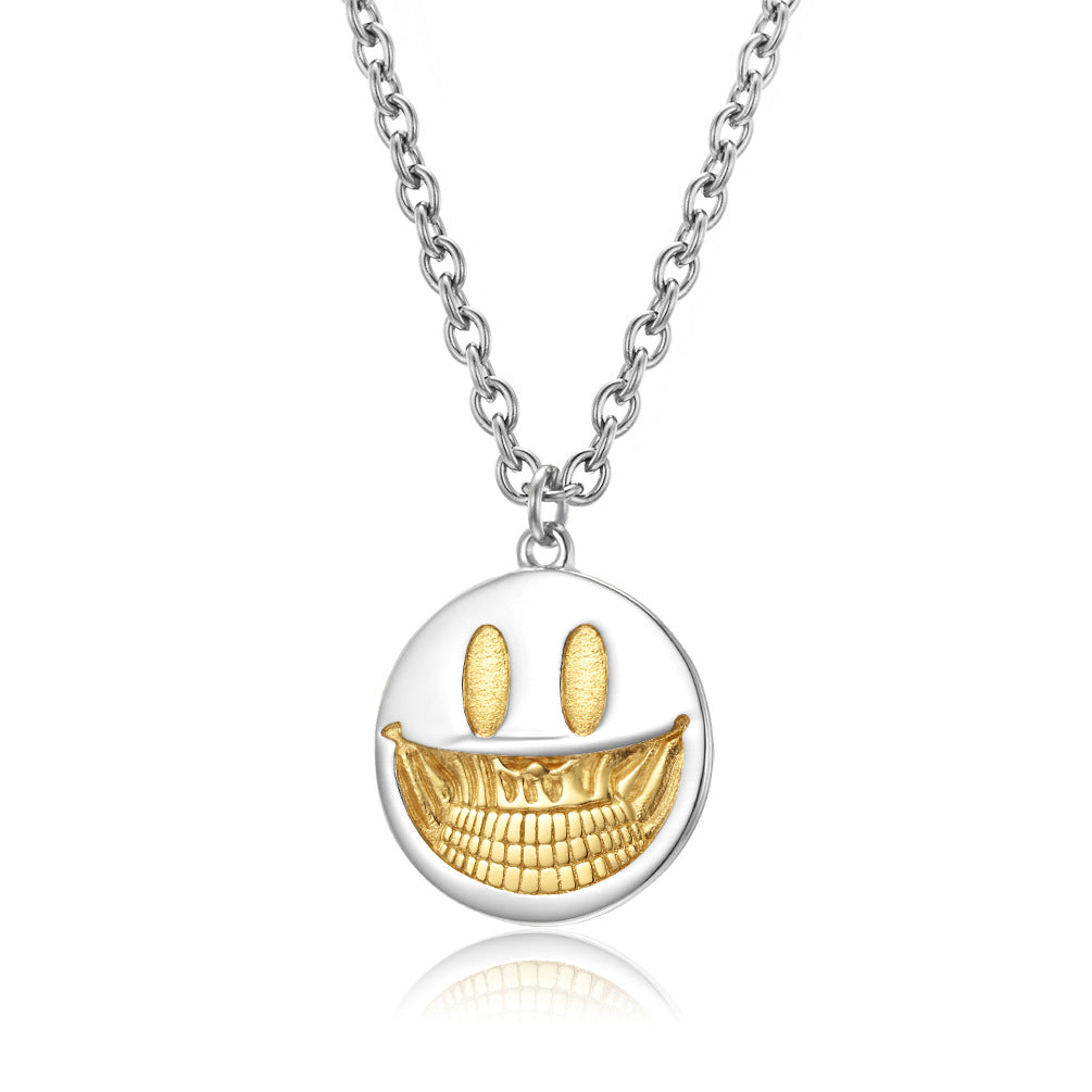 Dark Pop-style Skull Smiley Face Streetwear Necklace Gothic jewelry