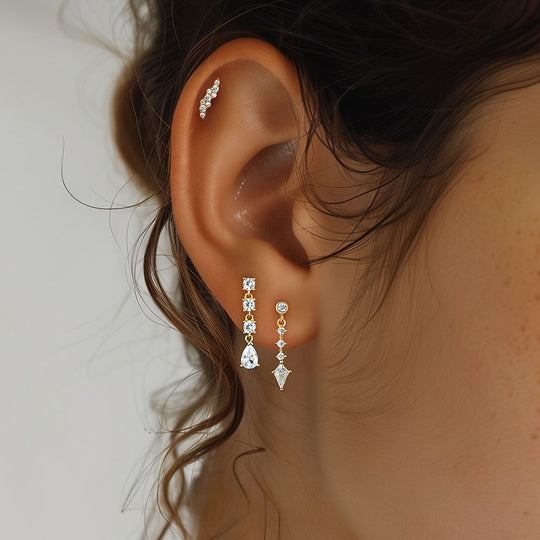 S925 Sterling Silver French Personalized Earrings for Women