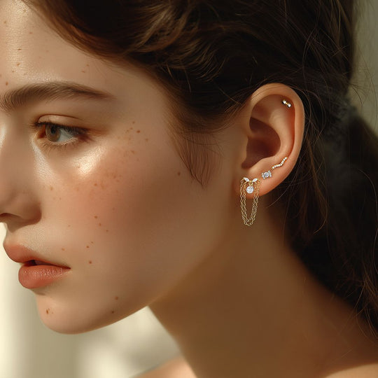 S925 Sterling Silver Zirconia Fashion Earrings for Women
