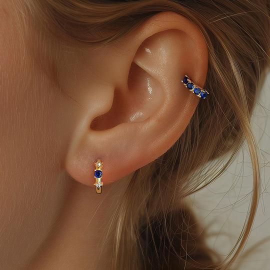 S925 Sterling Silver Minimalist Colorful Zirconia Geometric Earrings for Women