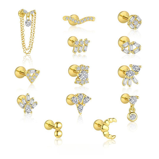 S925 Sterling Silver Zirconia Fashion Earrings for Women