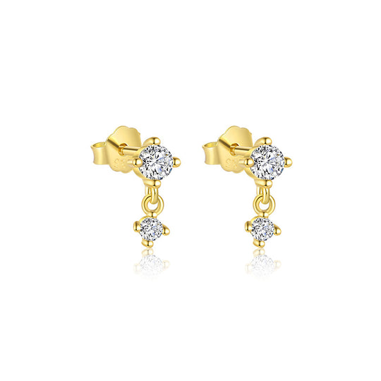S925 Sterling Silver Four-leaf Clover Earrings for Women