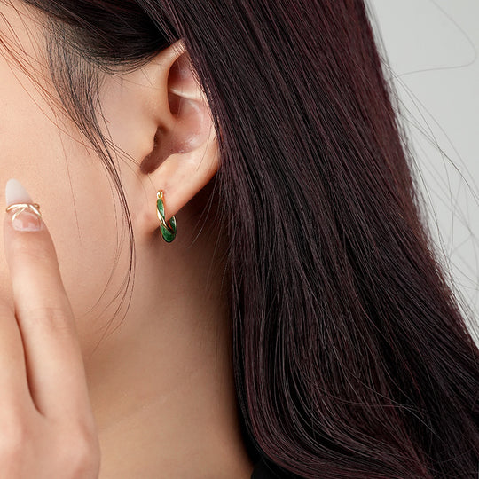 S925 Sterling Silver Twisted Irregular Earrings for Women