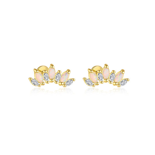 S925 Sterling Silver Star Tassel Diamond Stud Earrings Female