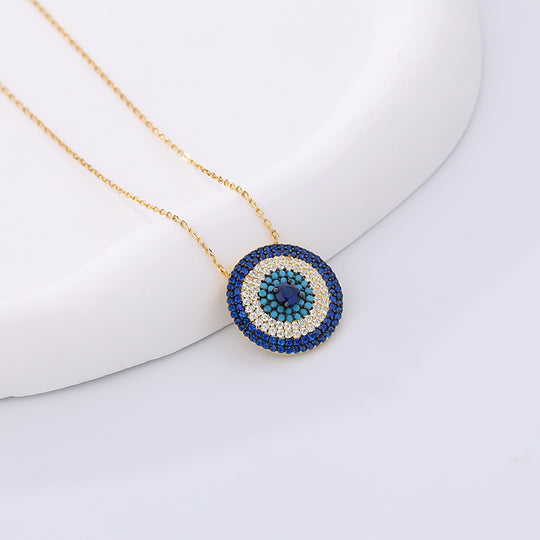 S925 Sterling Silver Devil's Eye Zirconia Necklace for Women