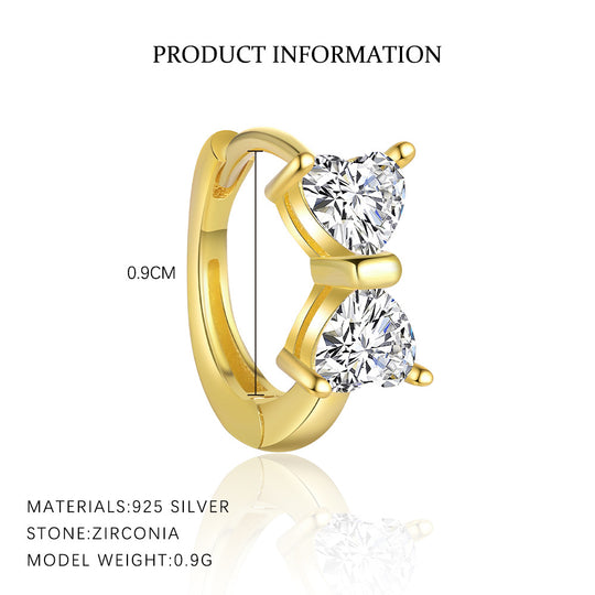S925 Sterling Silver Design Heart Earrings for Women