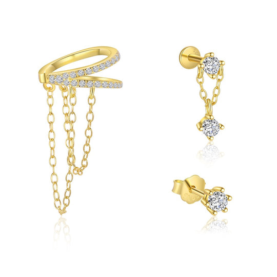 S925 Sterling Silver with Zirconia Fashion Earrings for Women