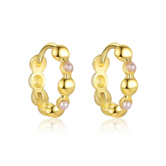 S925 Sterling Silver Minimalist Colorful Zirconia Geometric Earrings for Women
