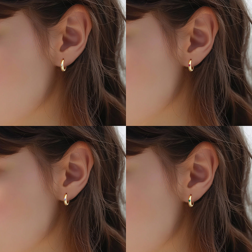 S925 Sterling Silver Geometric Heart Zirconia