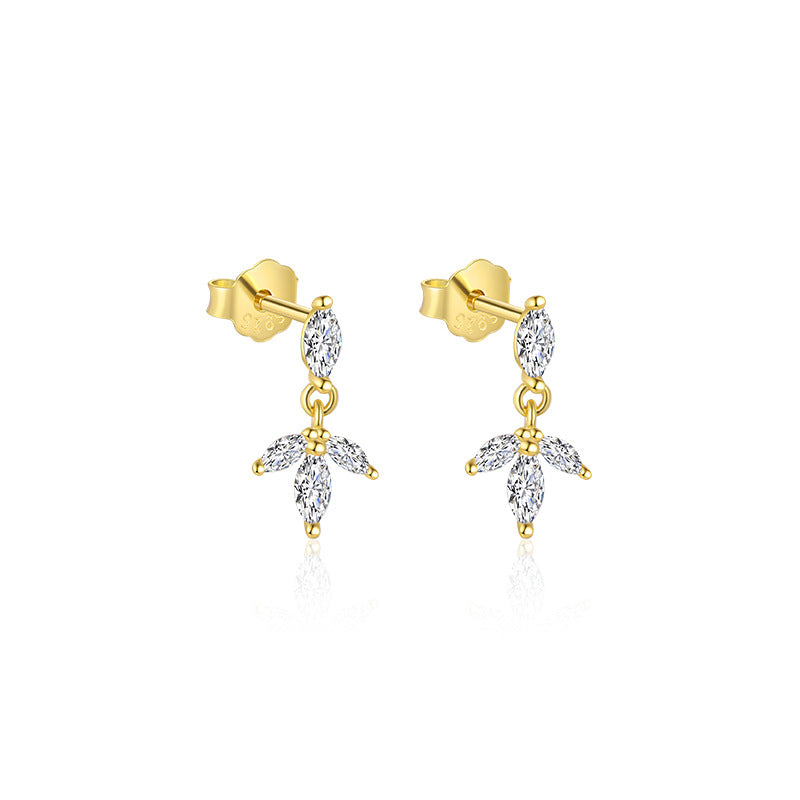 S925 Sterling Silver French Personalized Earrings for Women