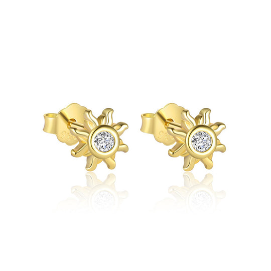 S925 Sterling Silver Star Tassel Diamond Stud Earrings Female