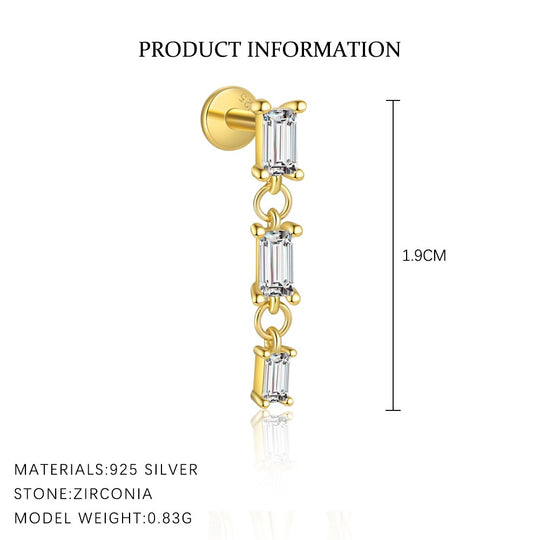 S925 Sterling Silver Zirconia Earrings for Women