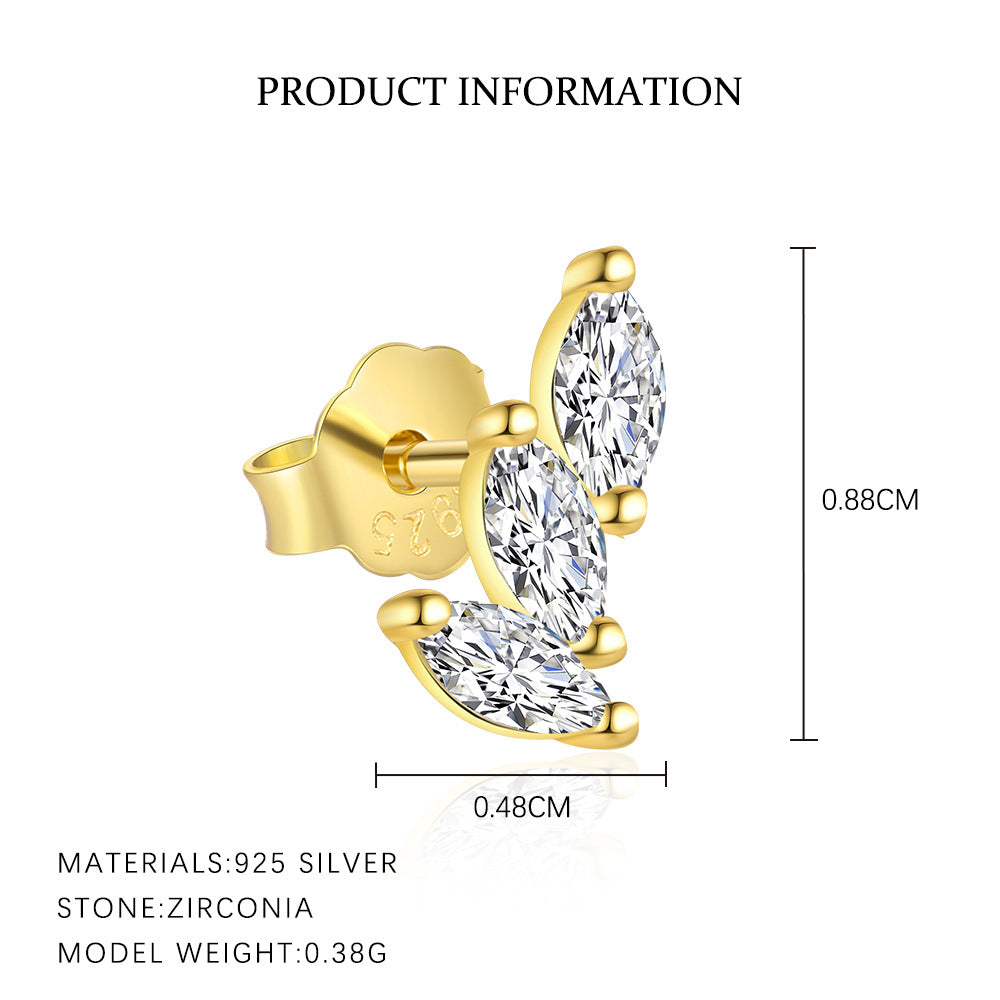 S925 Sterling Silver Fashion Teardrop Earrings for Women