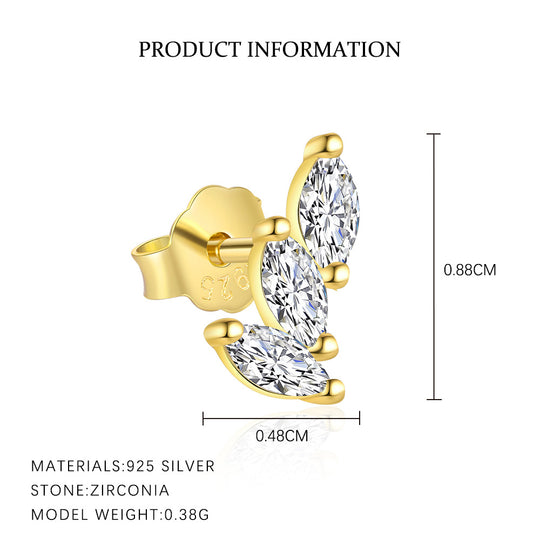 S925 Sterling Silver Fashion Teardrop Earrings for Women