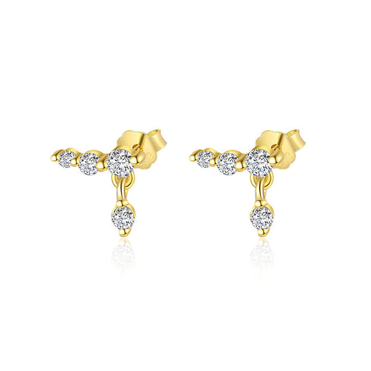 S925 Sterling Silver French Personalized Earrings for Women