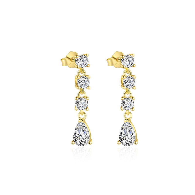 S925 Sterling Silver French Personalized Earrings for Women