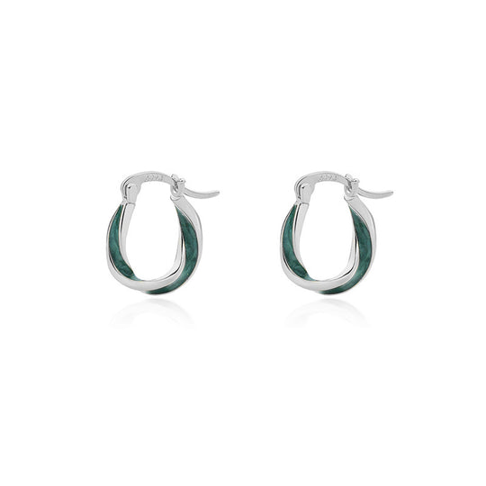 S925 Sterling Silver Twisted Irregular Earrings for Women