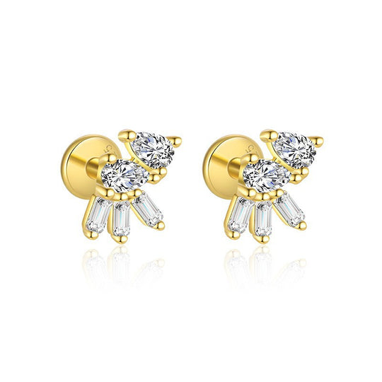 S925 Sterling Silver Zirconia Fashion Earrings for Women