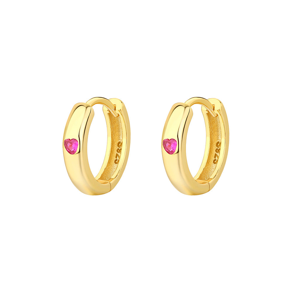 S925 Sterling Silver Geometric Heart Zirconia