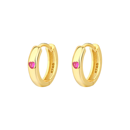 S925 Sterling Silver Geometric Heart Zirconia