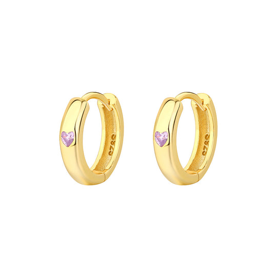 S925 Sterling Silver Geometric Heart Zirconia