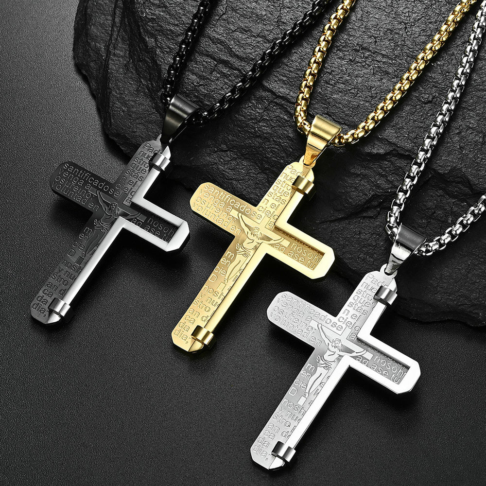 Stainless Steel Personalized Cross Necklace