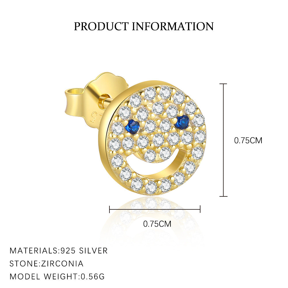 S925 Sterling Silver Star Tassel Diamond Stud Earrings Female