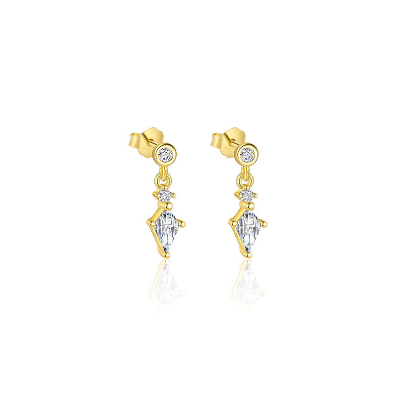 S925 Sterling Silver Four-leaf Clover Earrings for Women