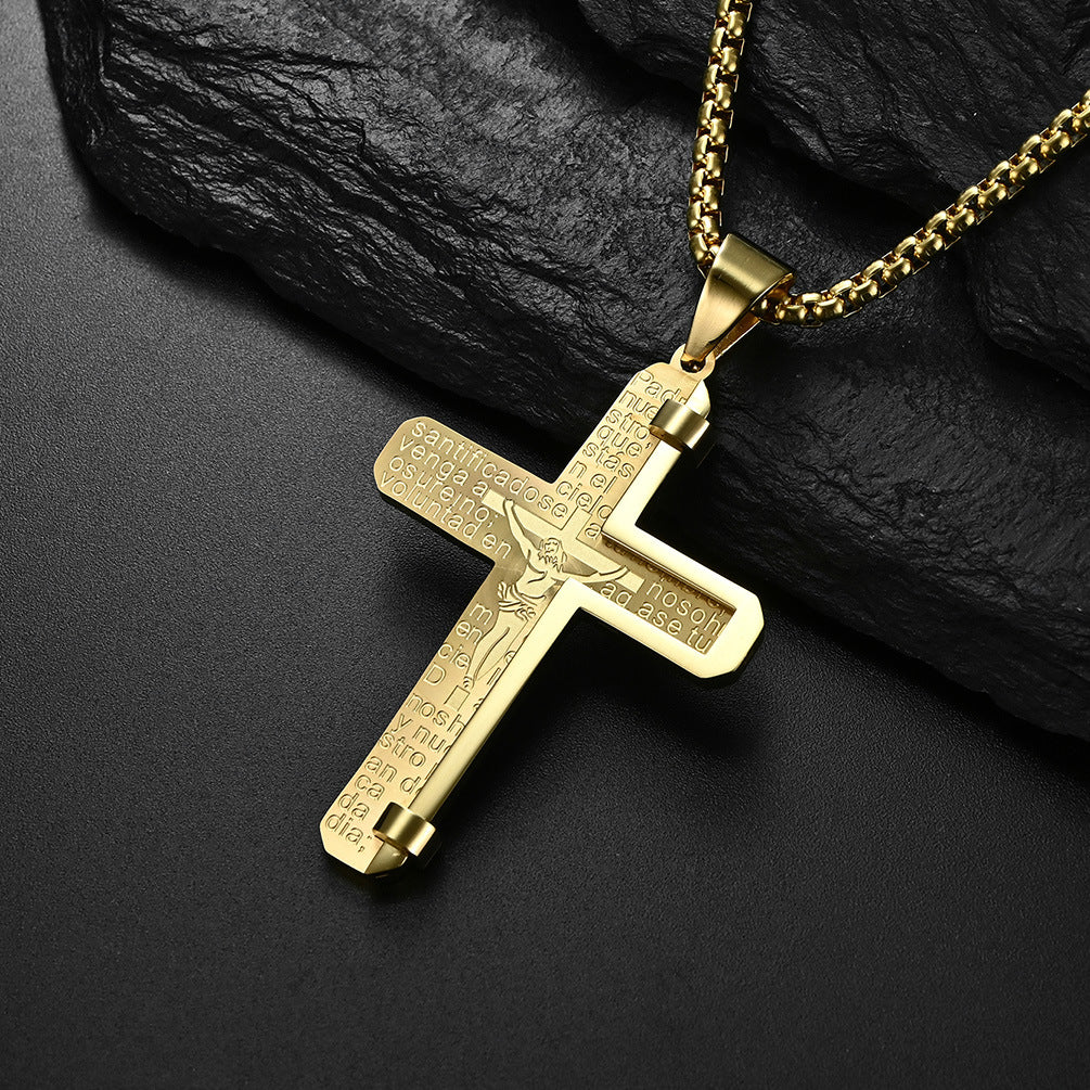 Stainless Steel Personalized Cross Necklace
