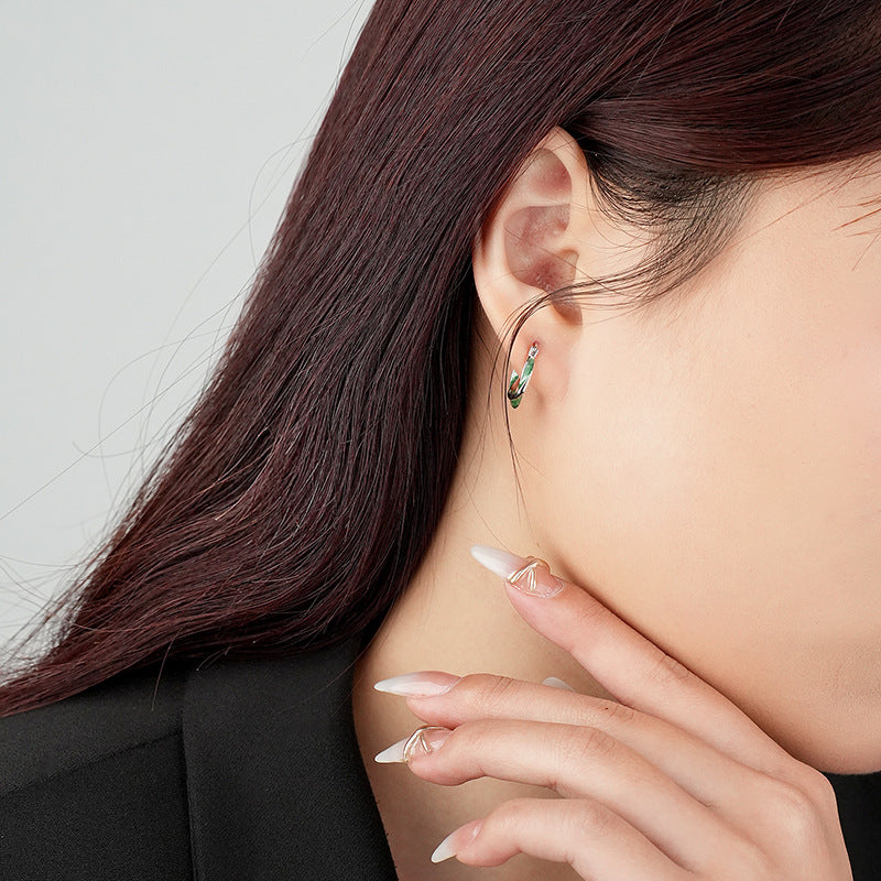 S925 Sterling Silver Twisted Irregular Earrings for Women