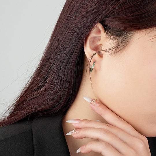 S925 Sterling Silver Twisted Irregular Earrings for Women