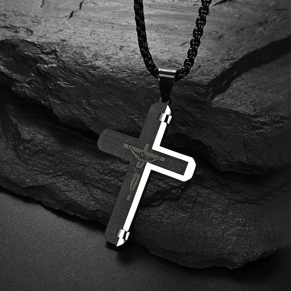 Stainless Steel Personalized Cross Necklace