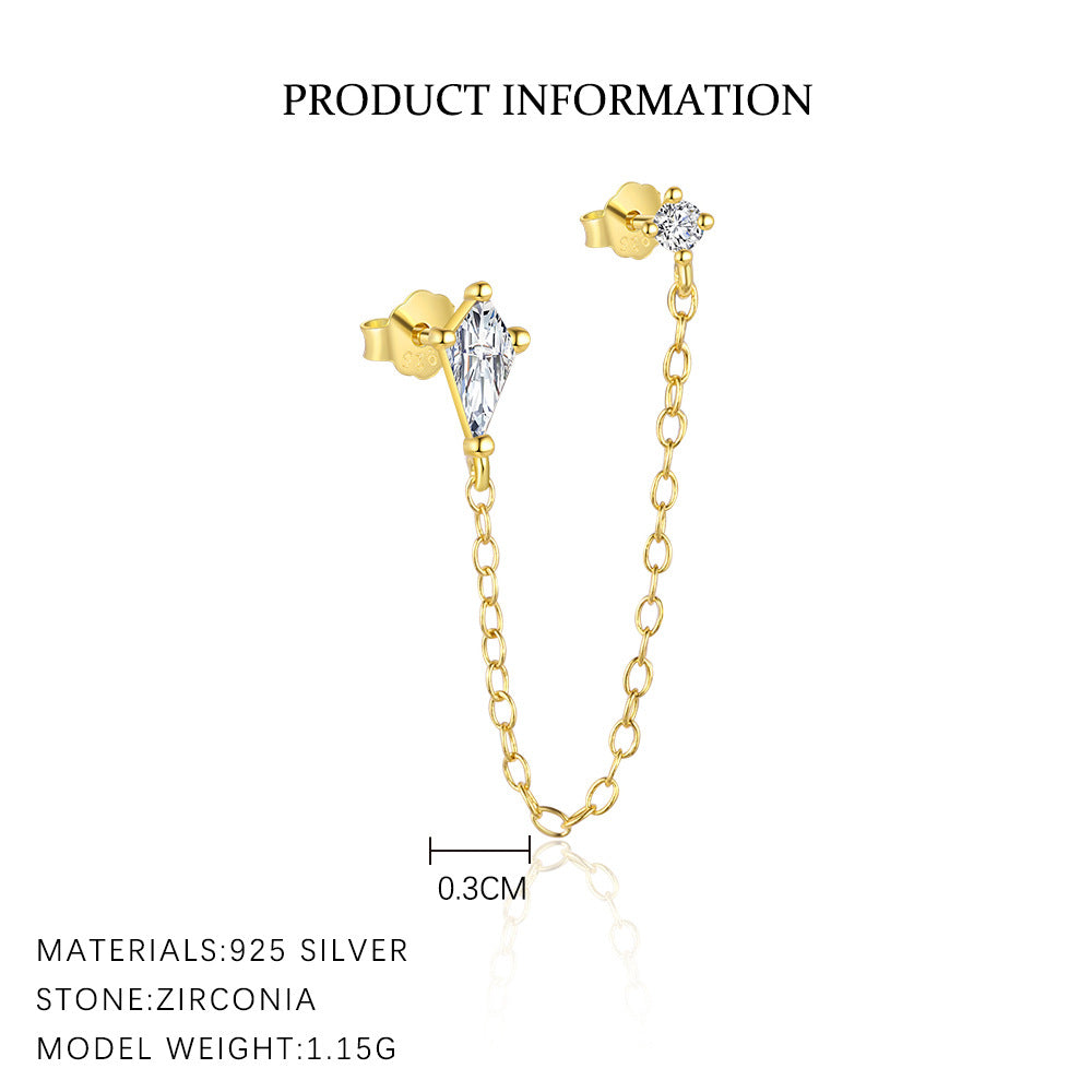 S925 Sterling Silver French Personalized Earrings for Women