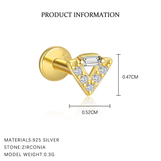 S925 Sterling Silver Zirconia Fashion Earrings for Women