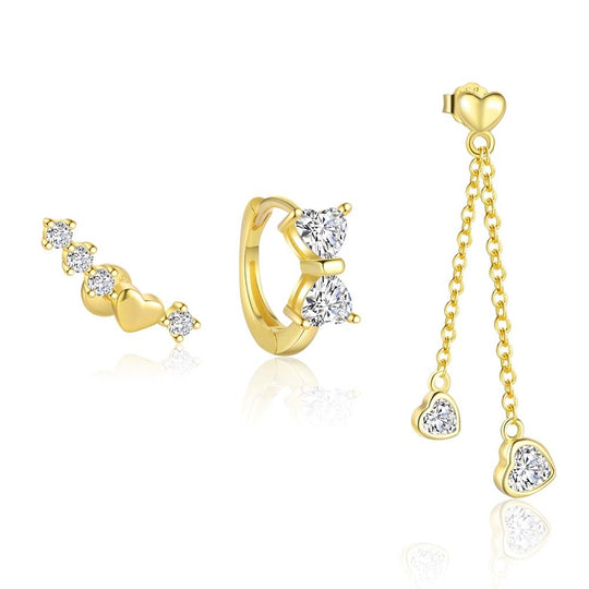 S925 Sterling Silver Design Heart Earrings for Women