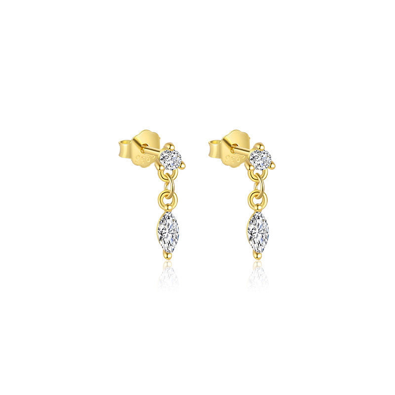 S925 Sterling Silver French Personalized Earrings for Women