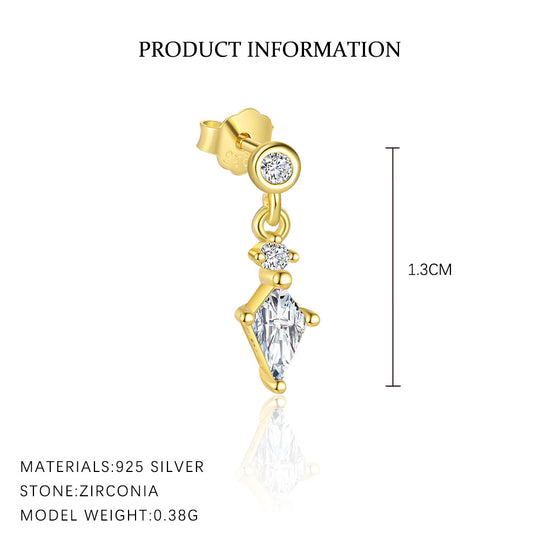 S925 Sterling Silver Four-leaf Clover Earrings for Women