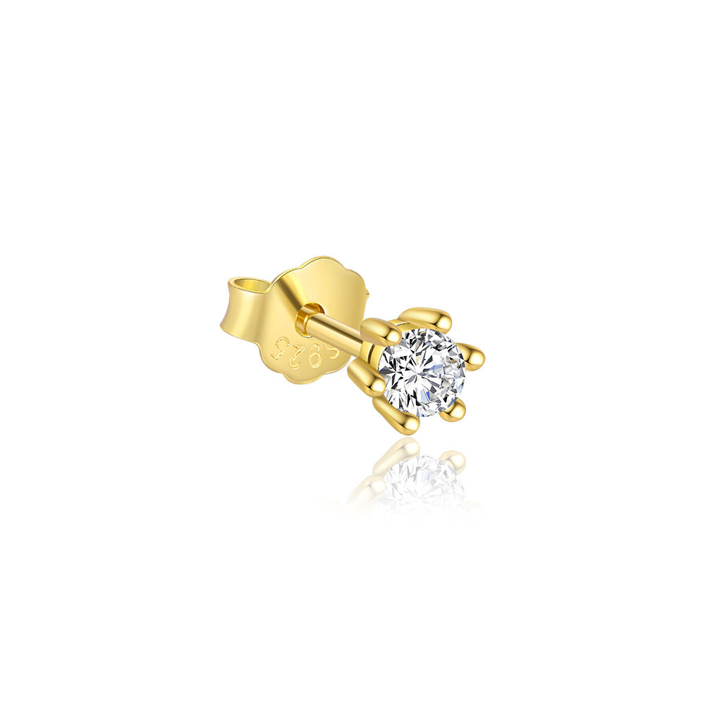 S925 Sterling Silver Minimalist Zirconia Earrings for Women