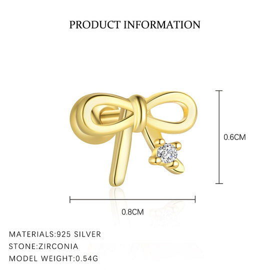 S925 Sterling Silver Star and Moon Zirconia Round Head Earrings Set for Women