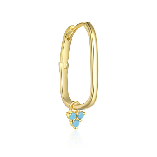 S925 Sterling Silver Turquoise Vintage Earrings for Women