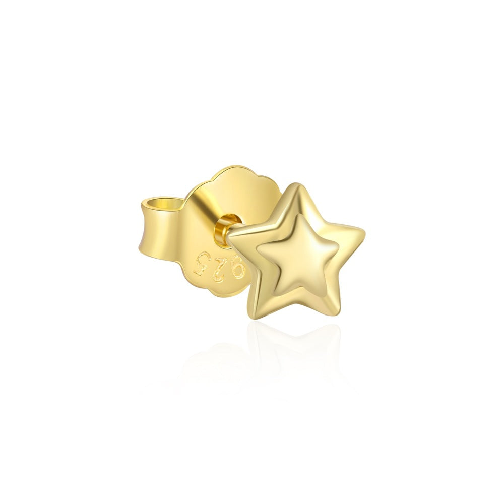 S925 Sterling Silver Star with Zirconia Earrings for Women