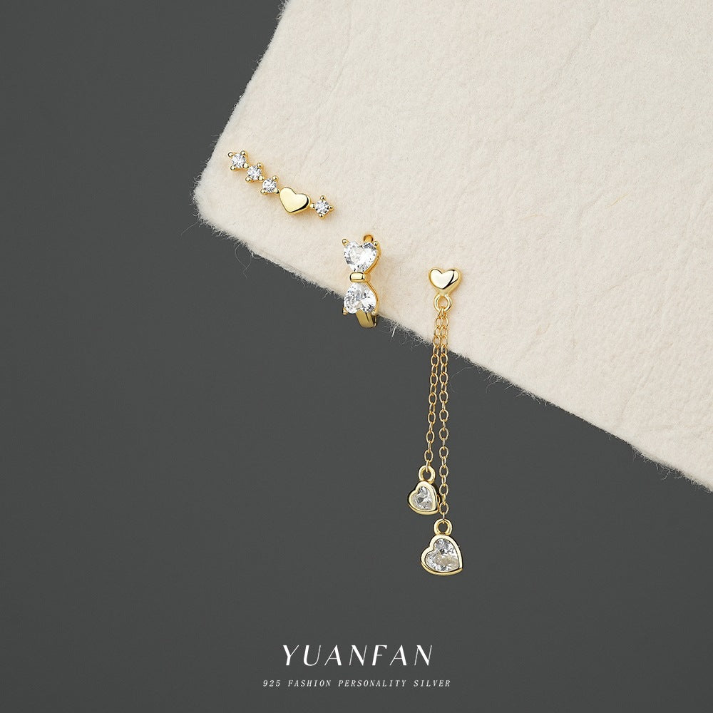 S925 Sterling Silver Design Heart Earrings for Women