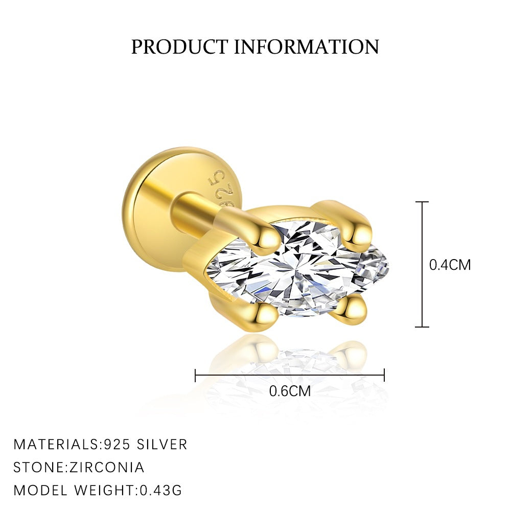 S925 Sterling Silver Zirconia Earrings for Women